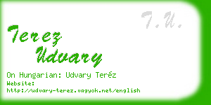 terez udvary business card